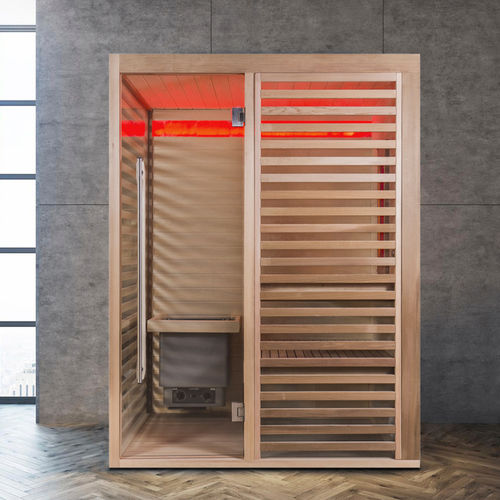 Infrarotsauna - SAHARA COMBI - Alpha Wellness Sensations - für Privatgebrauch / Hartglas / rote Zeder