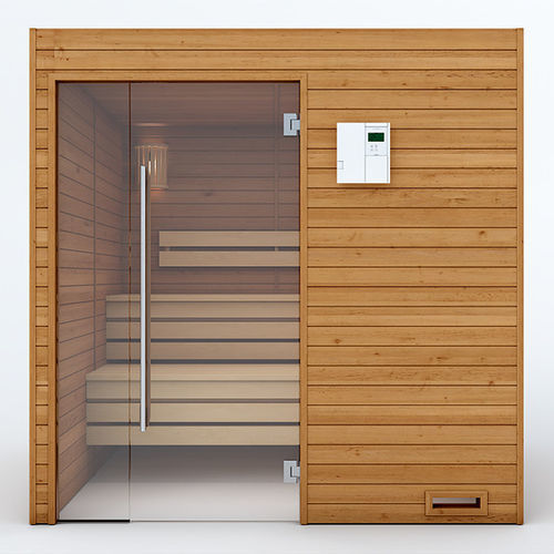 Finnische Sauna - HELSINKI - Alpha Wellness Sensations - für Privatgebrauch / Holz / Hartglas