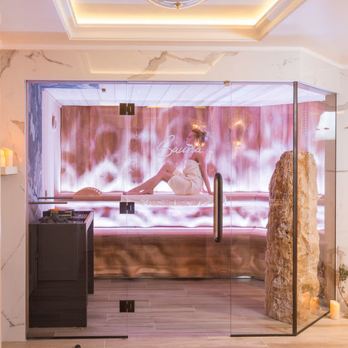 Finnische Sauna - VENUS - Alpha Wellness Sensations - für Privatgebrauch / Massivholz / Glas