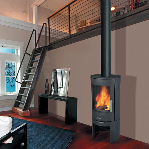 Holz-Kaminofen - SILINDA - GODIN export - 7 kW / modern / Gusseisen