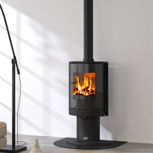 Holz-Kaminofen - TAMARIS - GODIN export - 8 kW / auf Füßen / modern