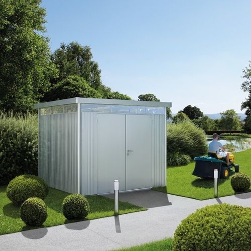 Geräteschuppen / galvanisiertem Stahl - HighLine - Biohort GmbH - aus Acrylglas / modern / für Privatgebrauch