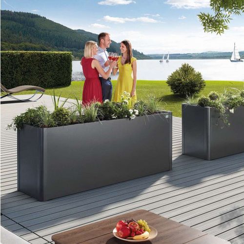 Pflanzkübel / galvanisiertem Stahl - Belvedere - Biohort GmbH - rechteckig / quadratisch / L-förmig
