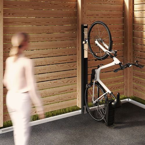 Wandmontierter Fahrradständer - BikeLift - Biohort GmbH - vertikal / für Garagen / Aluminium