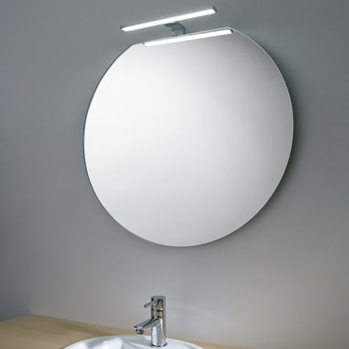 Wandmontierter Spiegel für Badezimmer - E-08R - Uraldi - modern / rund / silberfarben