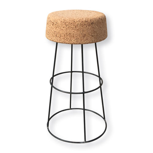 Moderner Barhocker - SUGHERBAR - Coverd Srl - Kork / Gestell aus Metall / für Restaurants