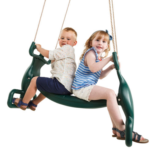 Stahlschaukel - PLASTIC DUO  - KBT - Kunststoff / Kordel / Spielplatz