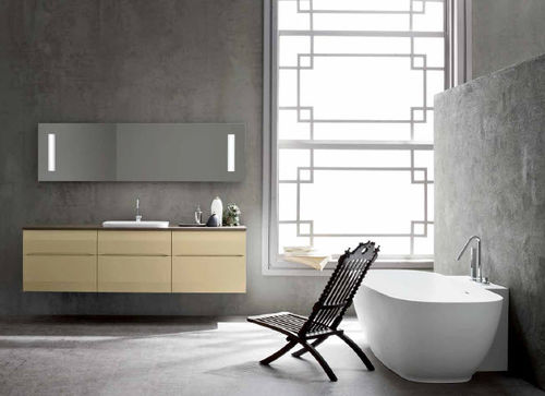 Modernes Badezimmer - TA03 - IDEAL BAGNI - Marmor / Holz