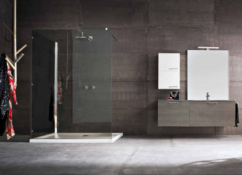 Modernes Badezimmer - QB04 - IDEAL BAGNI - Eiche