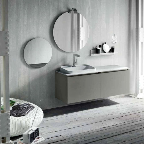 Wandhängender Waschtisch-Unterschrank - QB52 - IDEAL BAGNI - Holz / modern / lackiert
