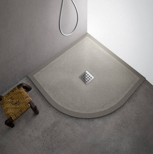 Duschwanne für Eckeinbau - MARTINI PIETRA - IDEAL BAGNI - zum Aufstellen / Marmor