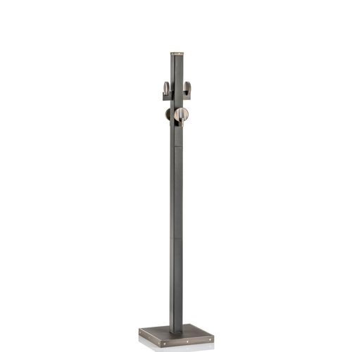Bodenstehender Garderobenständer - LINOSA - Arcahorn - modern / Messing / lackiertes Holz