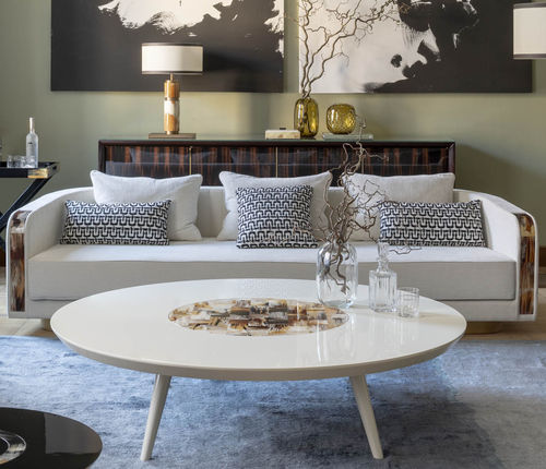Modernes Sofa - AFRODITE - Arcahorn - Stoff / mit Armlehnen / mit Kissen