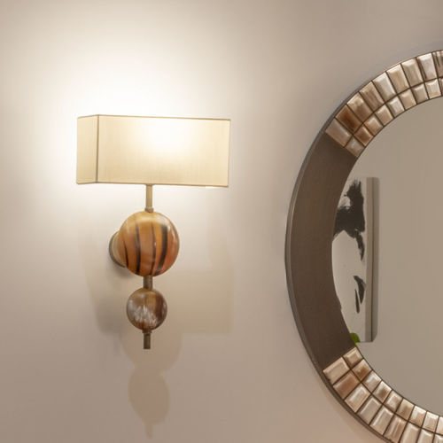 Moderne Wandleuchte - VITTORIA - Arcahorn - für den Innenraum / Messing / Edelstahl