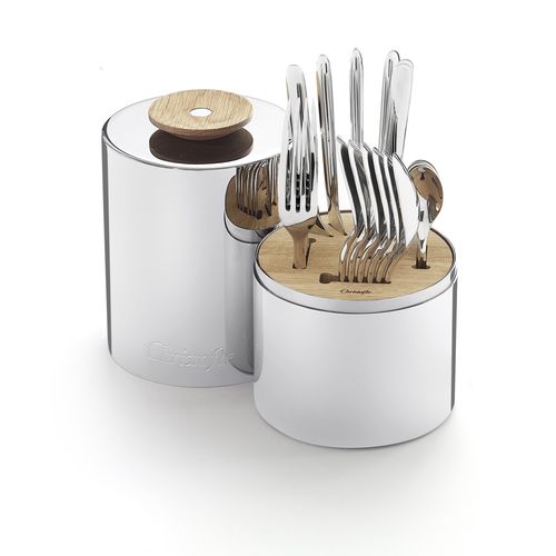 Stahlbesteck - B02406299 - Argenteria Christofle srl - Weißeiche / polierter Edelstahl / für Gewerbegebrauch