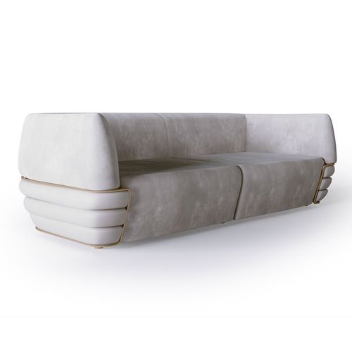 Modernes Sofa - ART. SPLENDOR 3P - CARPANESE HOME - Stoff / Leder / grau