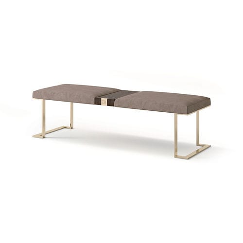 Moderne Bank - ART. 7987 - CARPANESE HOME - Metall / Stoff / Leder