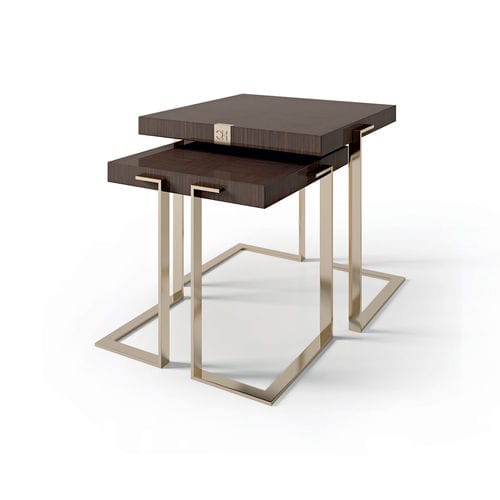 Moderner Satztisch - ART. 7950  - CARPANESE HOME - Holz / Gestell aus Metall / quadratisch