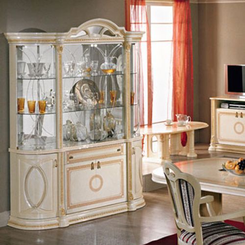 Stil-Geschirrschrank - IRENE - Ben Company srl Industria Mobili - lackiertes Holz / Glas