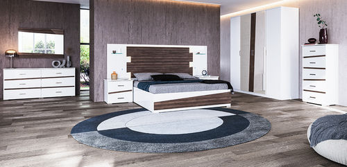 Doppelbett - GIULIA USA - Ben Company srl Industria Mobili - modern / gepolstertes Kopfteil / Nachttischen