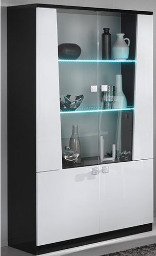 Moderne Vitrine - ELISA - Ben Company srl Industria Mobili - Glas / mit Schubladen / weiß