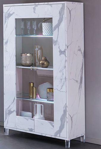 Moderne Vitrine - VITTORIA  - Ben Company srl Industria Mobili - Marmor / weiß