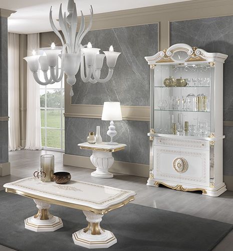 Stil-Couchtisch - BETTY - Ben Company srl Industria Mobili - Glas / Gestell aus Metall / rechteckig