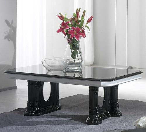 Stil-Couchtisch - VENUS - Ben Company srl Industria Mobili - Holzfurnier / Gestell aus Metall / rechteckig