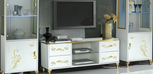 TV-Ständer / Stil - SOFIA - Ben Company srl Industria Mobili - mit Regal / mit Schubladen / Holzfurnier