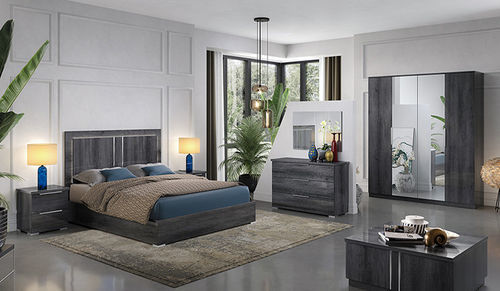 Doppelbett - LUNA - Ben Company srl Industria Mobili - modern / mit Regal / Kopfteil