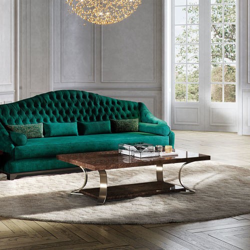 Moderner Couchtisch - MUST - Capital Collection - Holz / Gestell aus Metall / rechteckig
