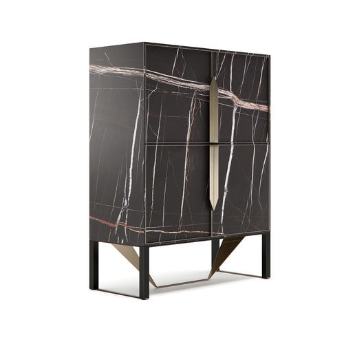 Hohes Sideboard - Prisma - Capital Collection - modern / Holz / Marmor