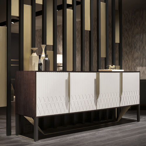 Modernes Sideboard - Prisma - Capital Collection - Holz / Marmor / mit Schwingtür
