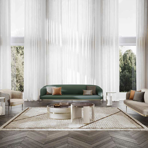 Modernes Sofa - OXFORD 3P - Capital Collection - Stoff / Leder / Polyurethanschaum