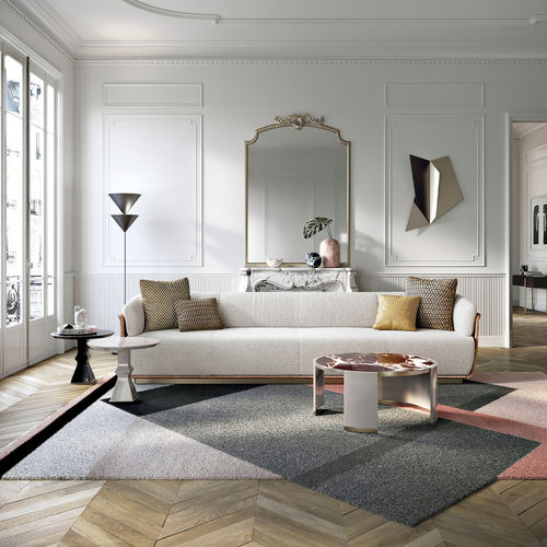 Modernes Sofa - ALLURE - Capital Collection - Stoff / Leder / mit Kissen