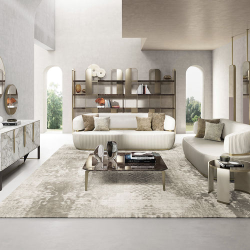 Modernes Sofa - BON TON - Capital Collection - Stoff / Leder / mit Kissen