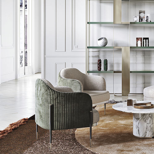 Moderner Sessel - OXFORD - Capital Collection - Stoff / Leder / Polyurethanschaum