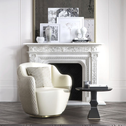 Moderner Sessel - AUDREY M - Capital Collection - Stoff / braun / beige