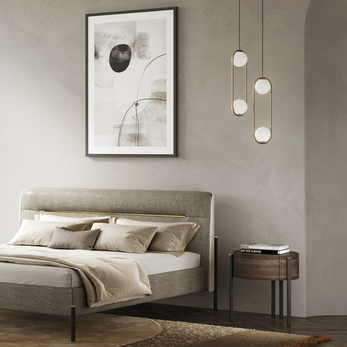 Moderner Nachttisch - MAYFAIR - Capital Collection - Holz / Marmor / Gestell aus gestrichenem Metall