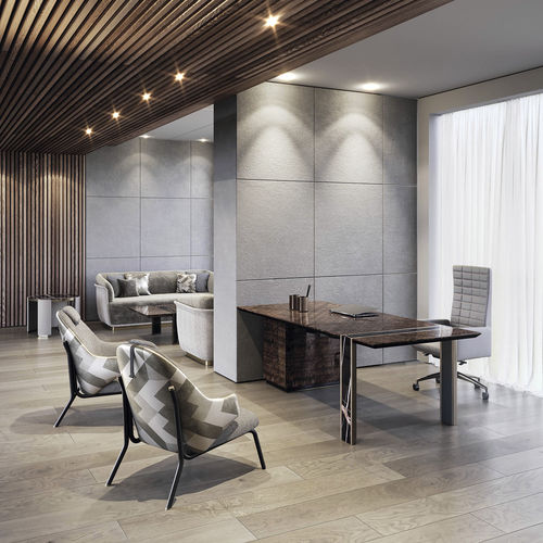 Chefschreibtisch - Lincoln L - Capital Collection - bodenstehend / modern / Holz
