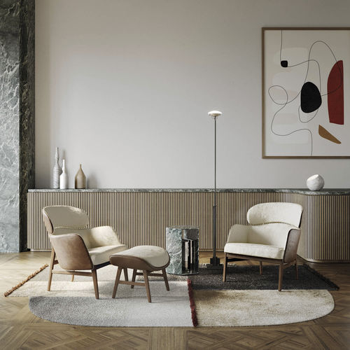 Moderner Sessel - Dafne - Capital Collection - Stoff / Hochlehner / beige