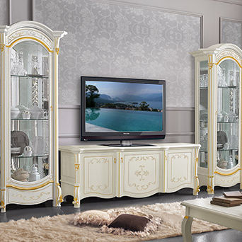 Klassische Wohnwand - DIAMANTE - Casa +39 Arte & Stile - lackiertes Holz