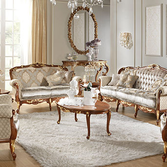 Klassischer Couchtisch - LA FENICE - Casa +39 Arte & Stile - Holz / oval / für Privatgebrauch