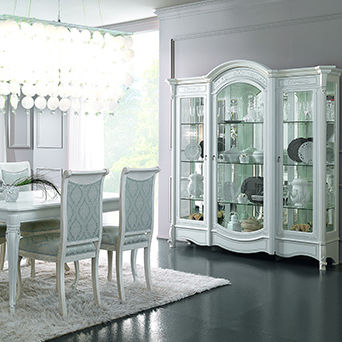 Klassische Vitrine - PRESTIGE - Casa +39 Arte & Stile - Glas / lackiertes Holz
