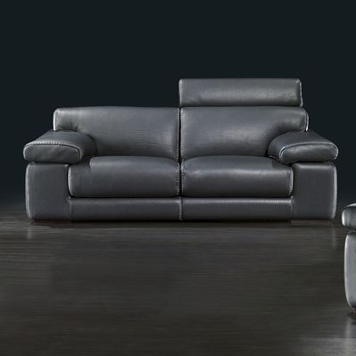 Modernes Sofa - BURTON - Cattaneo Fratelli snc di BrunoVirginio & C. - Leder / mit Kopfstütze / schwarz
