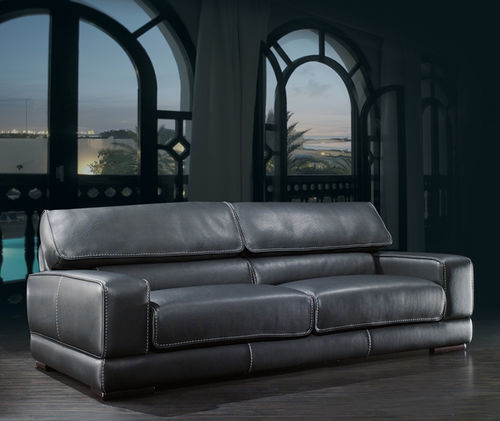 Modernes Sofa - CANBERRA - Cattaneo Fratelli snc di BrunoVirginio & C. - Leder / schwarz / Zweisitzer