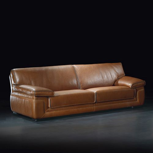 Modernes Sofa - SKYPPER - Cattaneo Fratelli snc di BrunoVirginio & C. - Leder / braun / Zweisitzer