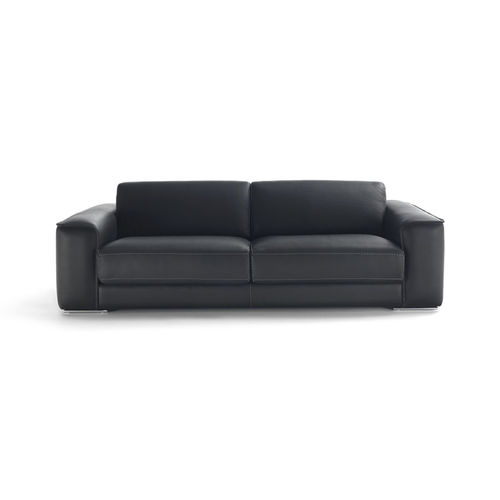 Modernes Sofa - ILLINOIS - Cattaneo Fratelli snc di BrunoVirginio & C. - Leder / mit Kopfstütze / schwarz