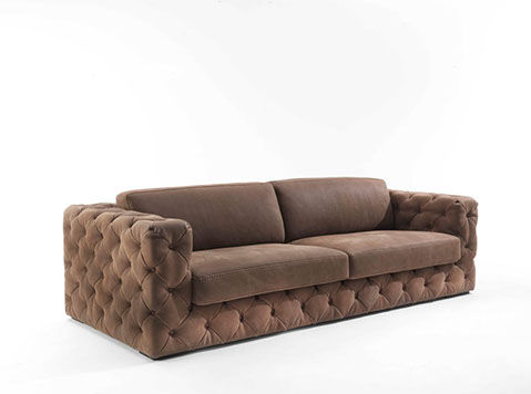 Chesterfield-Sofa - LUXURY - Cattaneo Fratelli snc di BrunoVirginio & C. - Leder / Zweisitzer / 3 Plätze