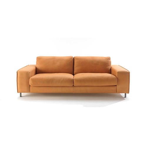 Modernes Sofa - RESORT - Cattaneo Fratelli snc di BrunoVirginio & C. - Leder / gelb / Zweisitzer